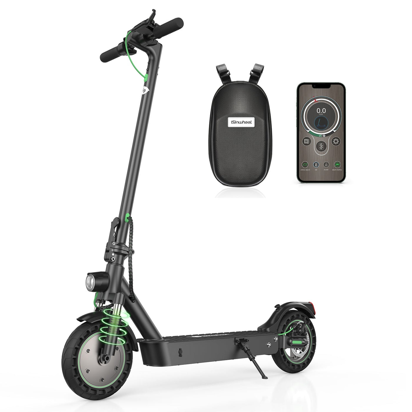 Scooter eléctrico para adultos, scooter eléctrico con asiento, scooter  eléctrico plegable con neumáticos sólidos todo terreno de 10 pulgadas y  sistema