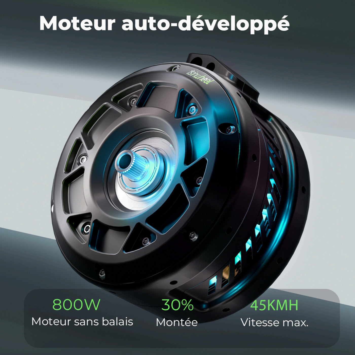 isinwheel® GT1 Patinete Eléctrico Todoterreno 800W