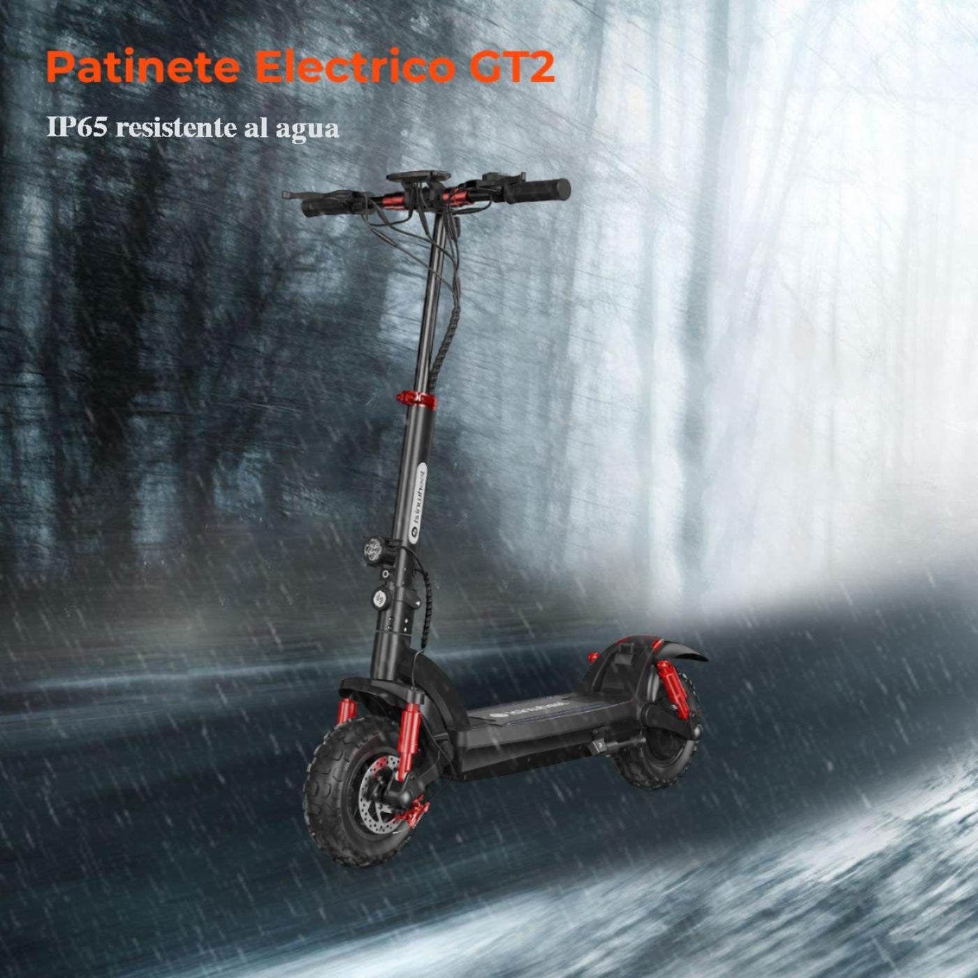 isinwheel® GT2 Patinete Eléctrico Certificado DGT Legal 1000W 80KM de Autonomía