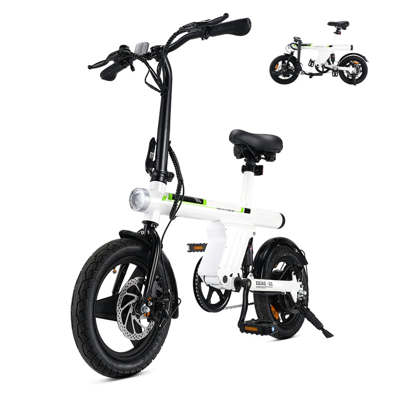 U1 14" Bicicleta Eléctrica Portátil para Adultos Ideal para Desplazamientos o Paseos de Ocio